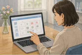 学校行事の予約をデジタルで管理する様子